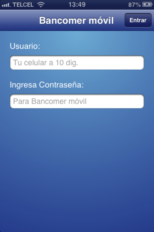 Image of Bancomer móvil for iPhone